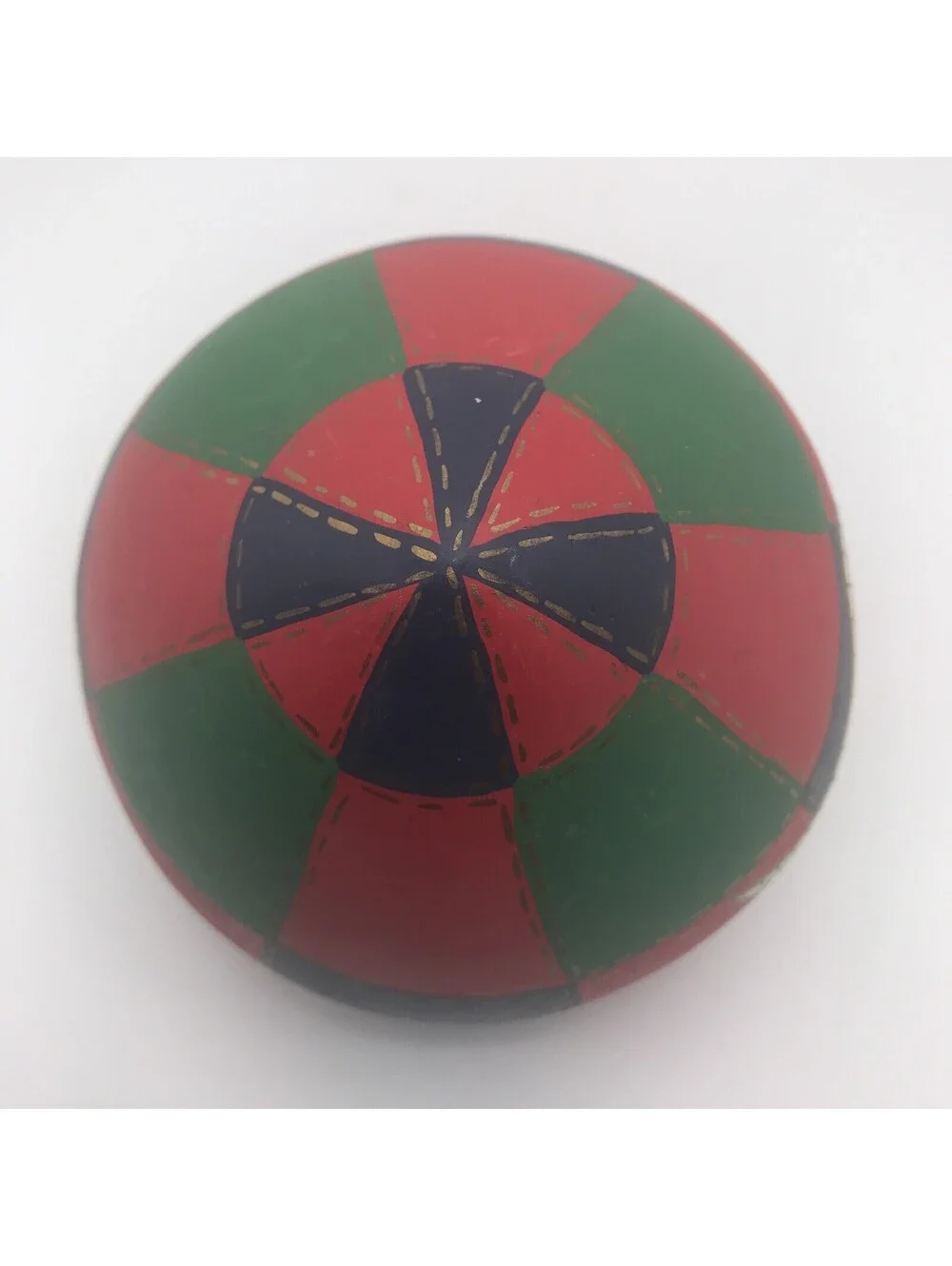 Vintage Hand Painted Top Christmas Ornament Patchwork Dove Resin Christmas 5”